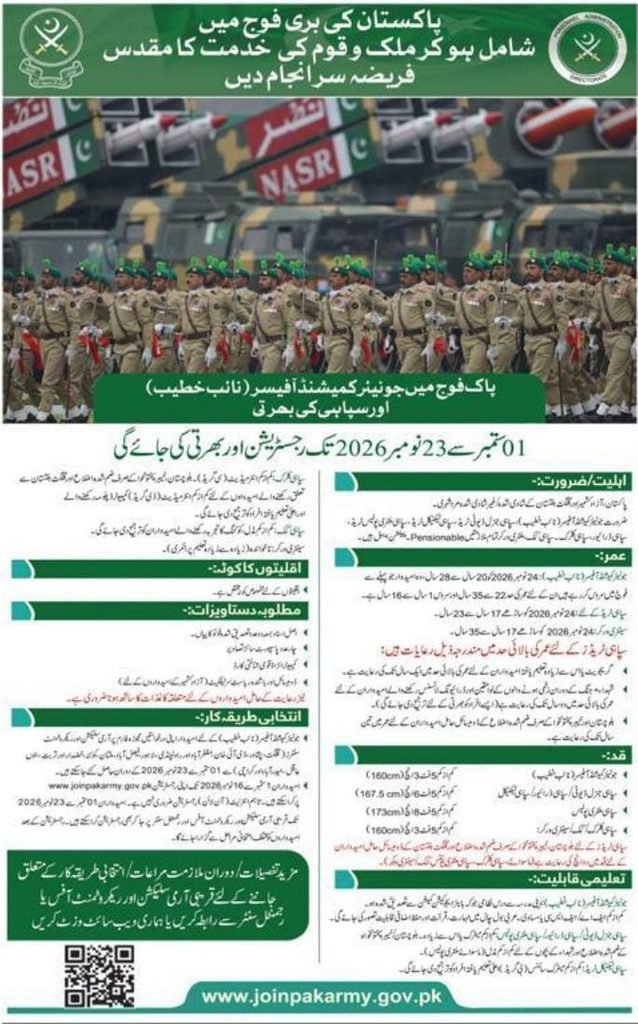 Soldier (Sipahi - GD / Clerk / Military Police / Cook / Sweeper) Jobs 2026