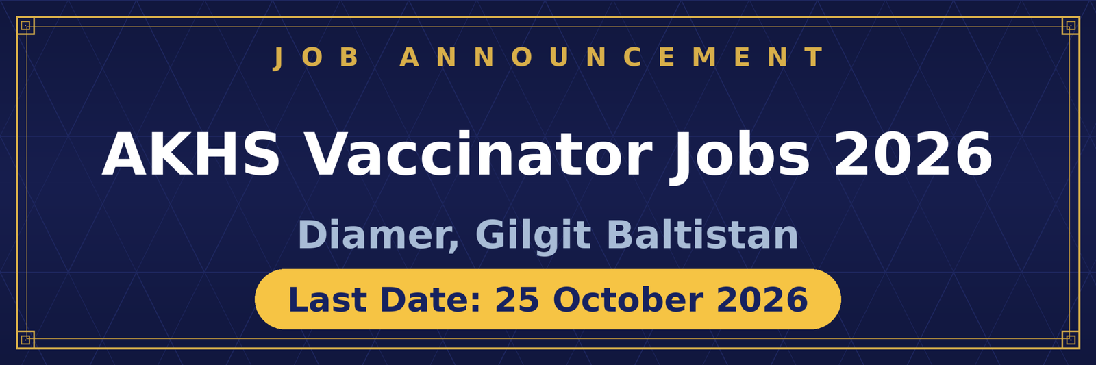 AKHS Vaccinator Jobs 2026 Advertisement