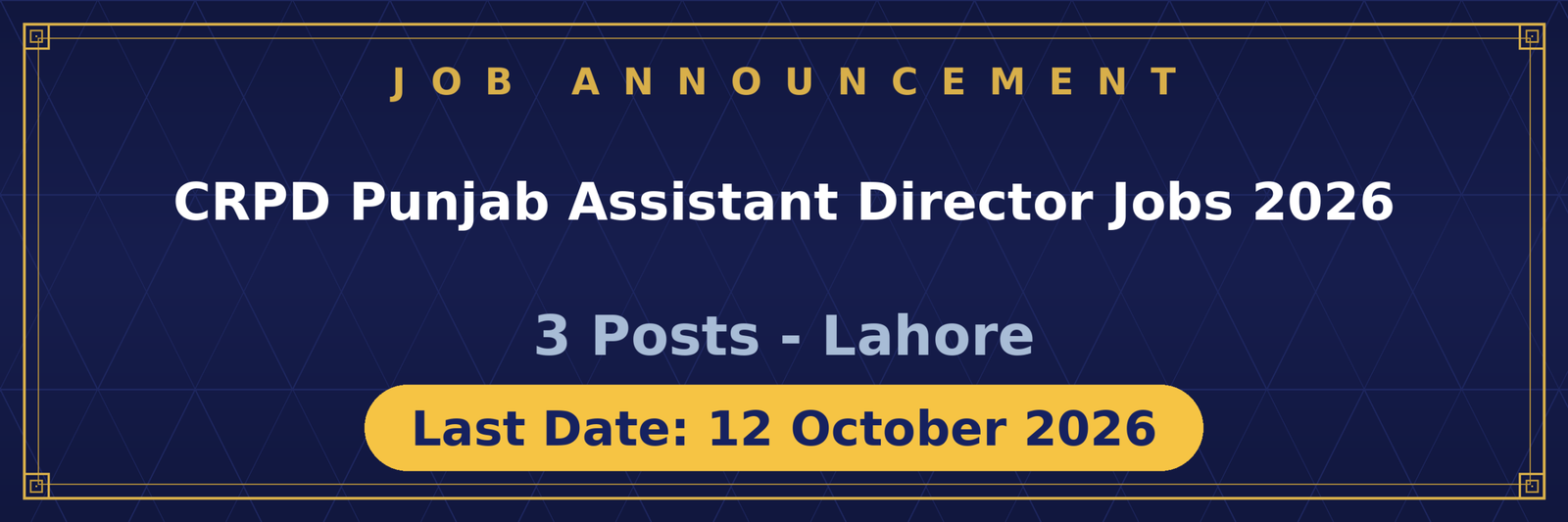 CRPD Punjab Assistant Director Jobs 2026 Advertisement