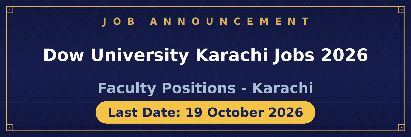 Dow University Karachi Jobs 2026 Advertisement