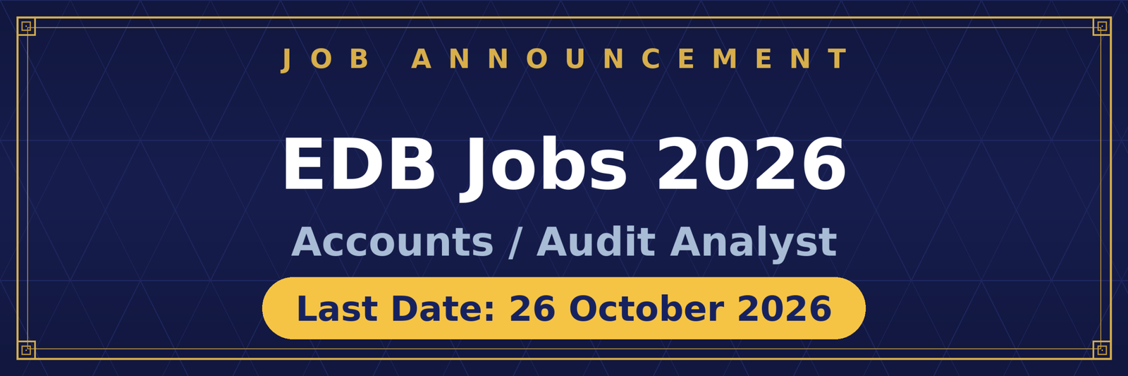 EDB Jobs 2026 Advertisement