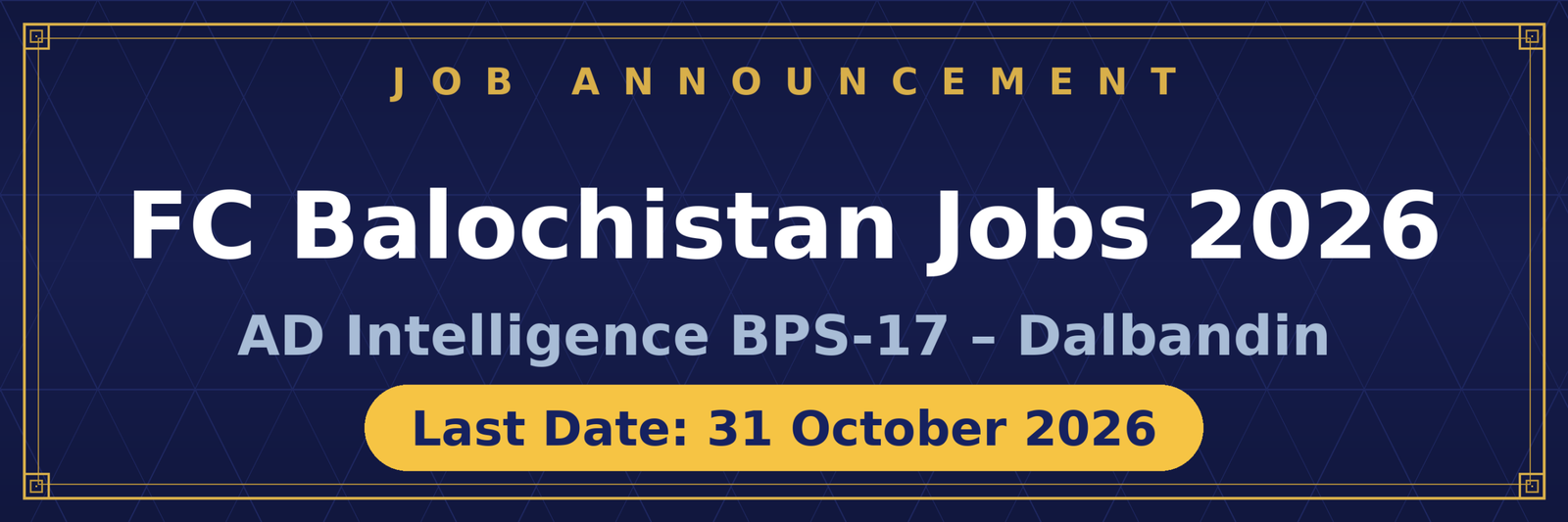 FC Balochistan Jobs 2026 Advertisement