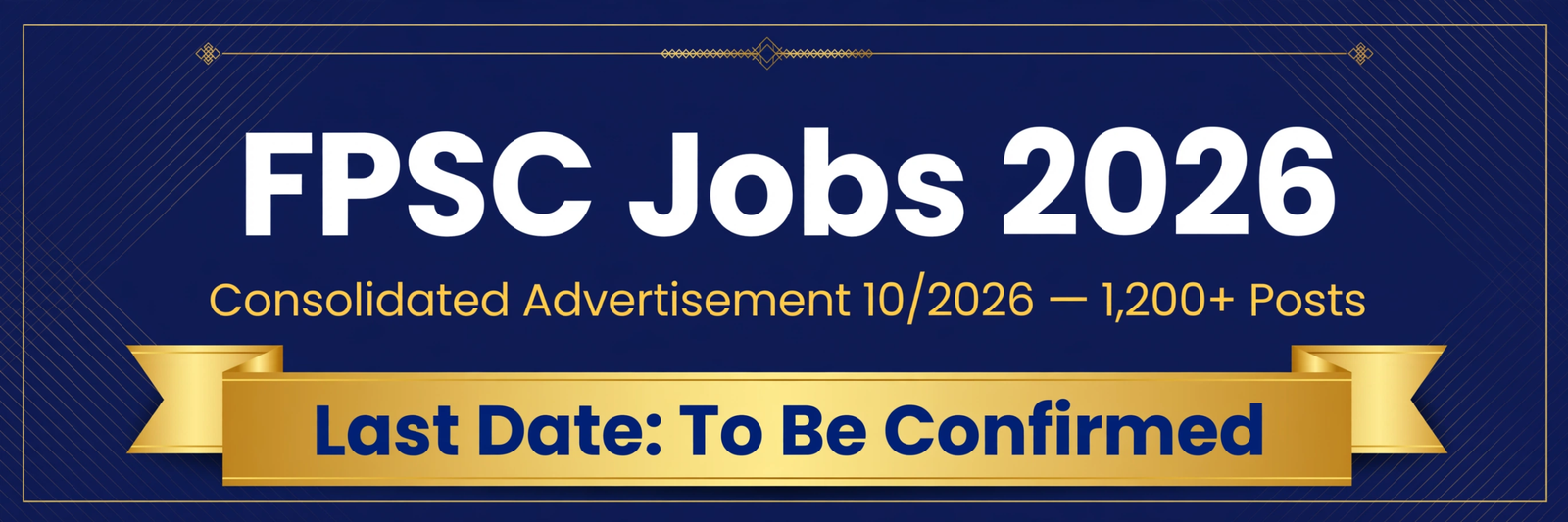 FPSC Jobs 2026 Advertisement