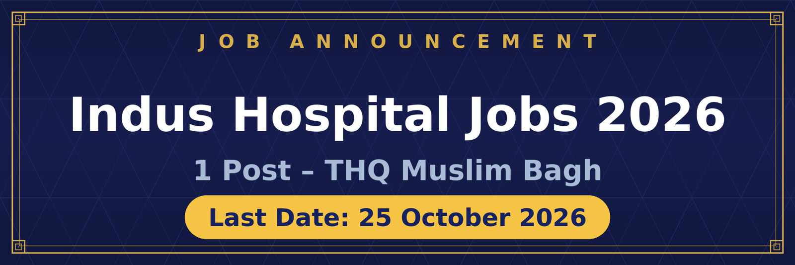 IHHN Psychologist Muslim Bagh Jobs 2026 Advertisement