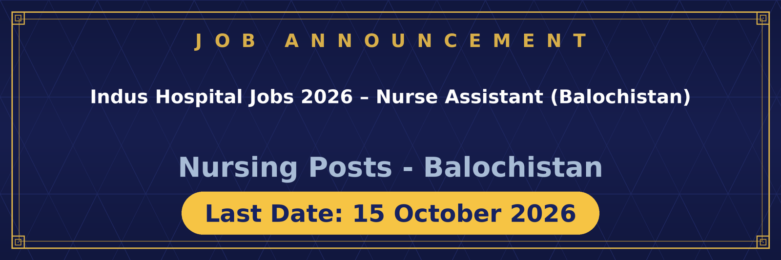 Indus Hospital Jobs 2026 Advertisement