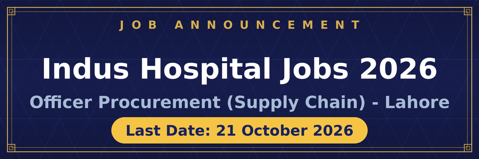 Indus Hospital Jobs 2026 Advertisement