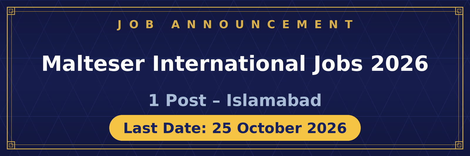 Malteser International MEAL and Communication Officer Jobs 2026 Advertisement