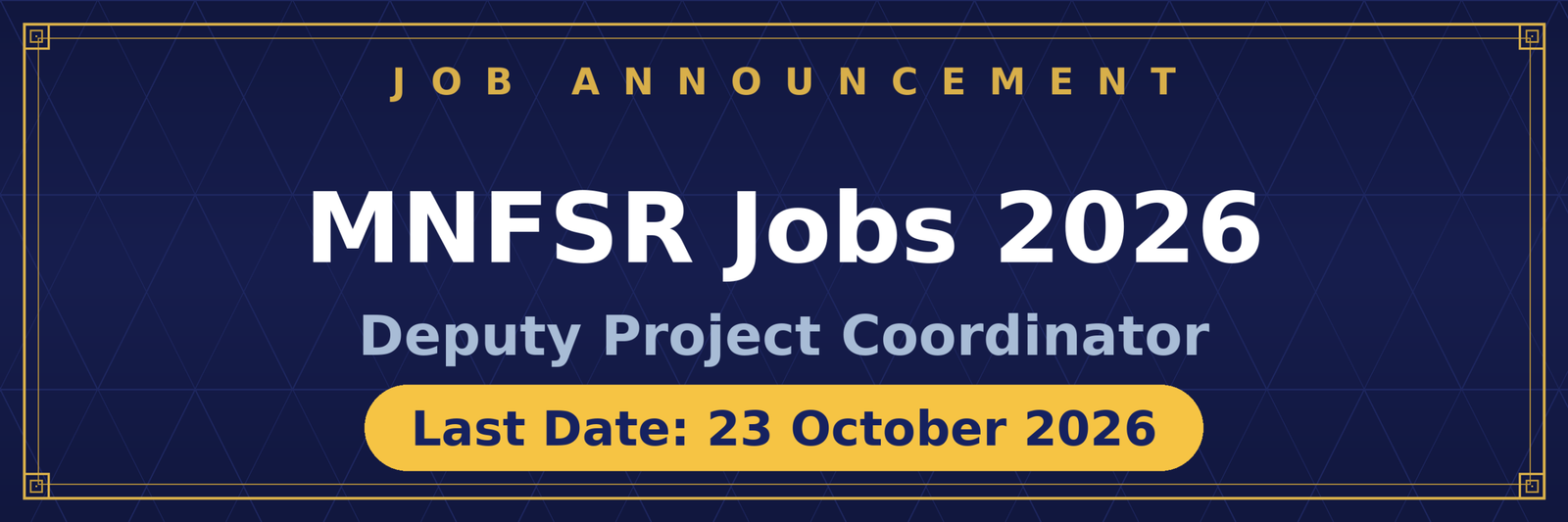 MNFSR Jobs 2026 Advertisement