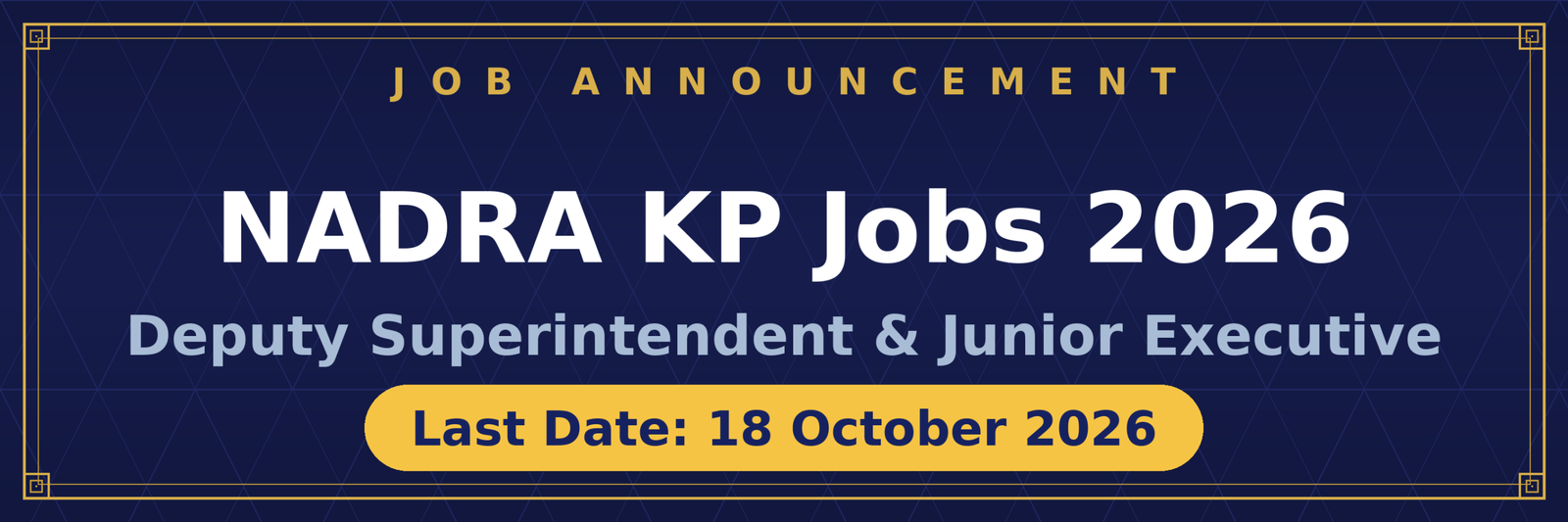 NADRA KP Jobs 2026 Advertisement
