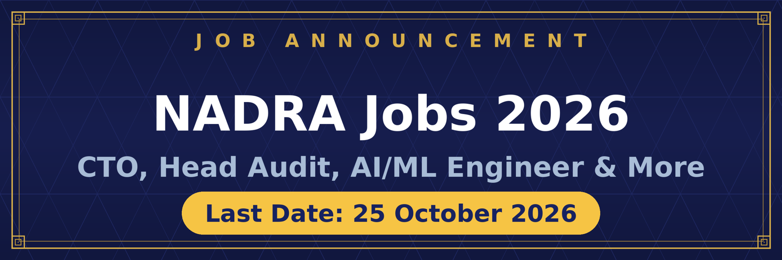 NADRA Jobs 2026 Advertisement