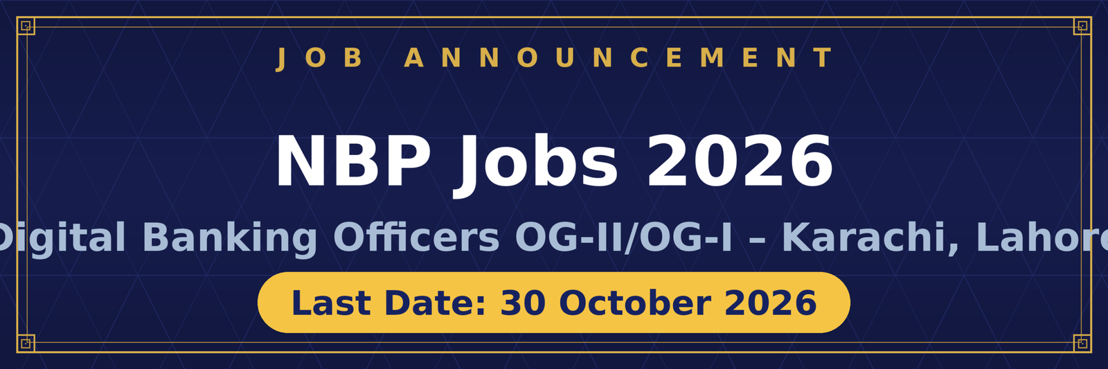NBP Jobs 2026 Advertisement