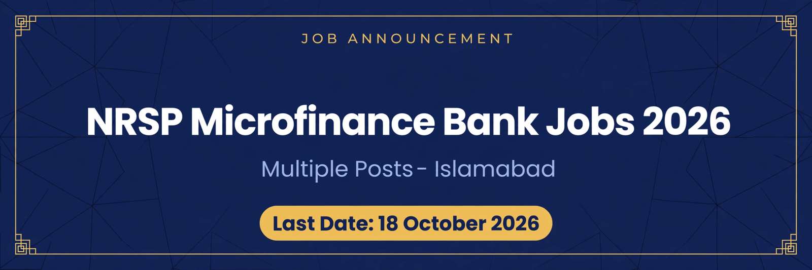 NRSP Microfinance Bank Jobs 2026 Advertisement