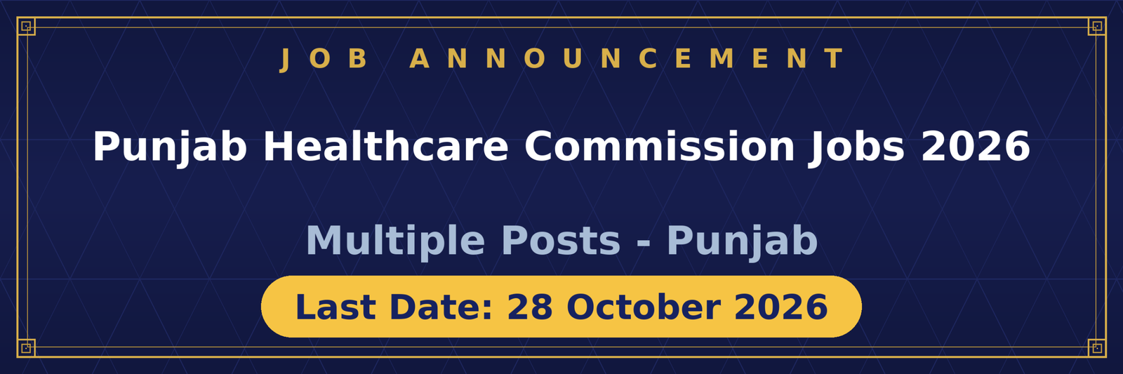 Punjab Healthcare Commission Jobs 2026 Advertisement