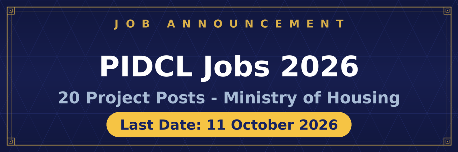 PIDCL Jobs 2026 Advertisement