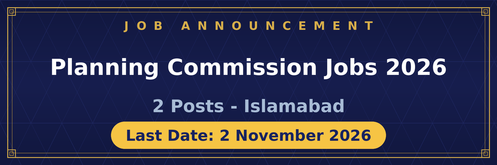 Planning Commission Jobs 2026 Advertisement