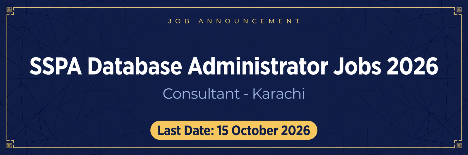 SSPA Database Administrator Jobs 2026 Advertisement