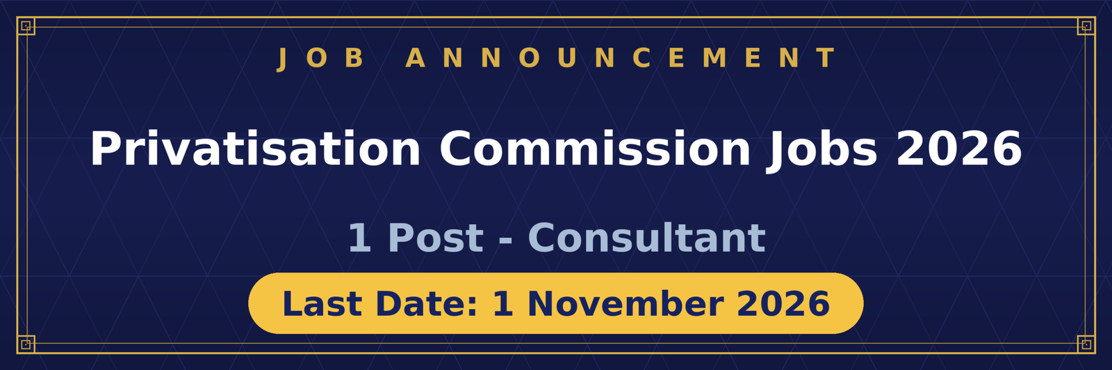 Privatisation Commission Jobs 2026 Advertisement