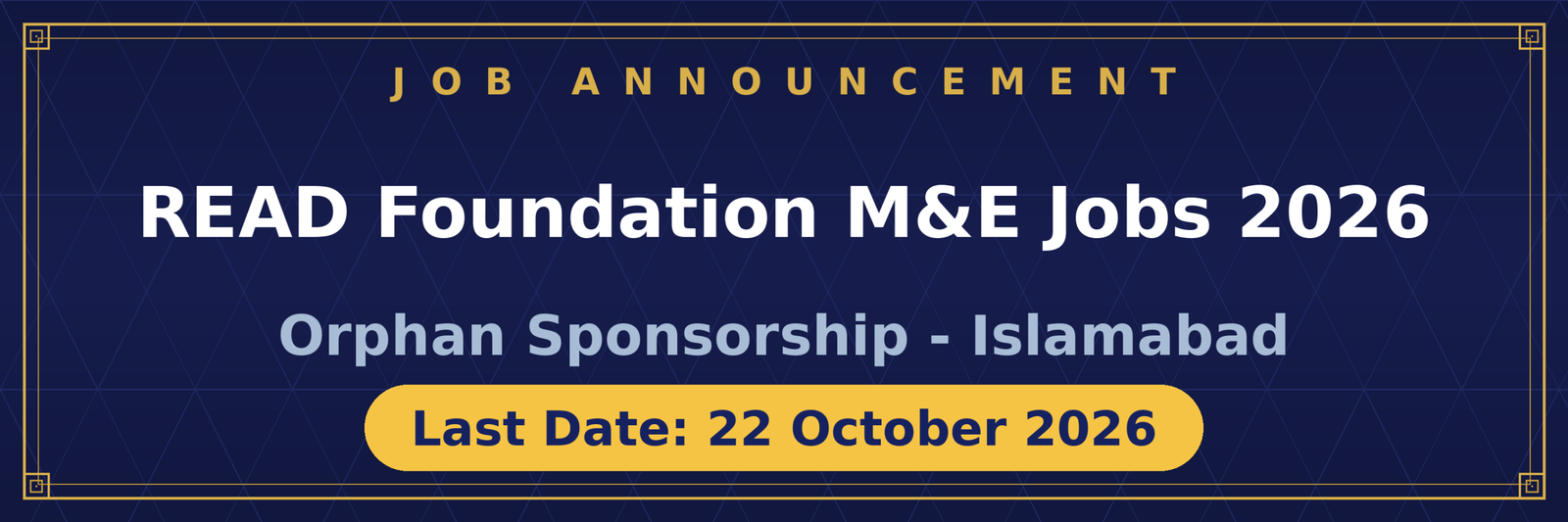 READ Foundation Jobs 2026 Advertisement