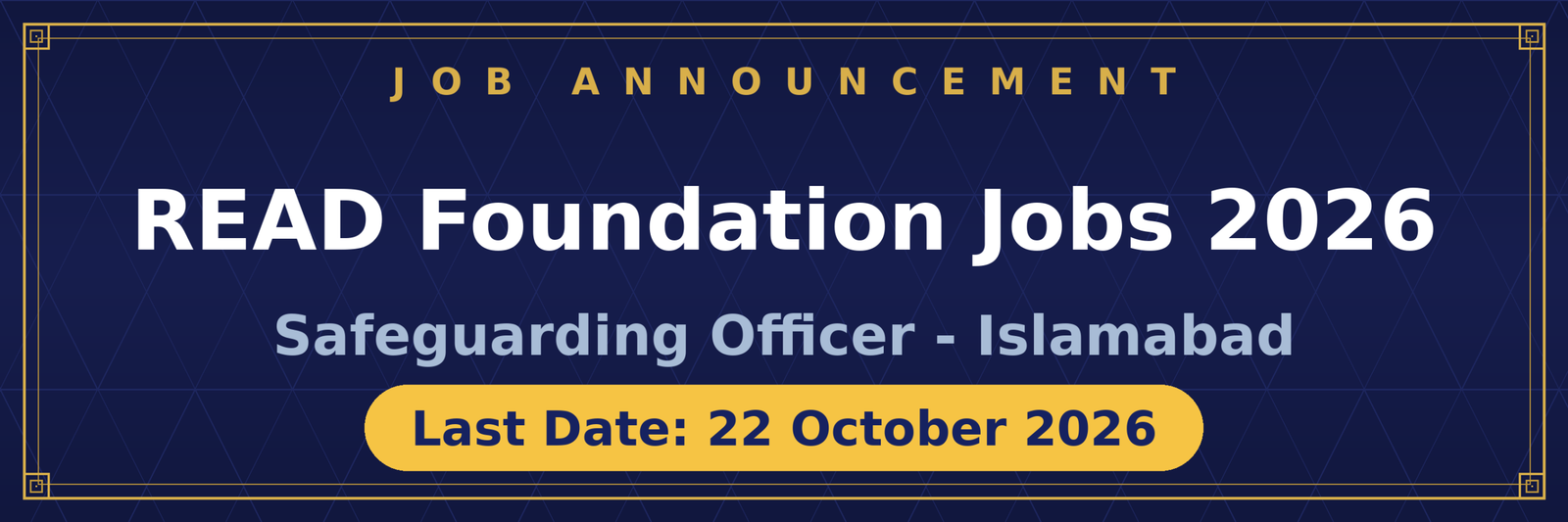 READ Foundation Jobs 2026 Advertisement