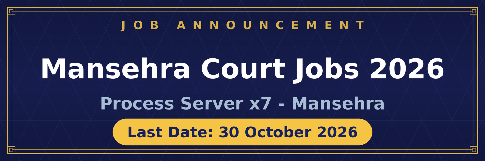 Senior Civil Judge Mansehra Jobs 2026 Advertisement
