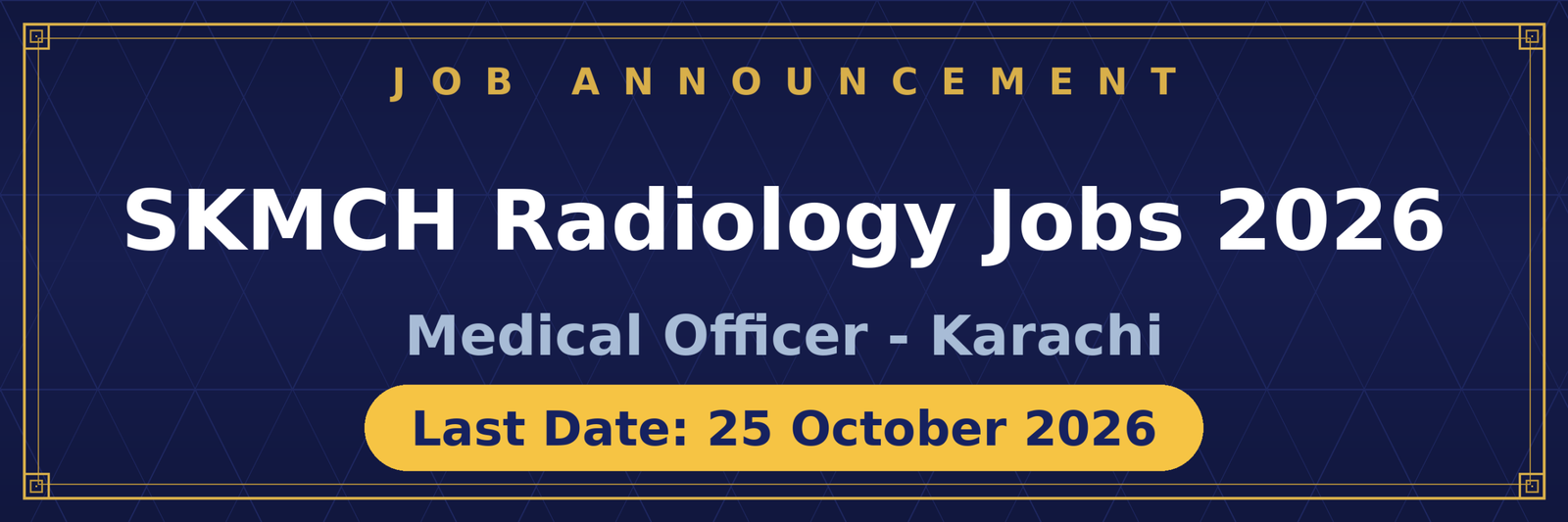 SKMCH Radiology Jobs 2026 Advertisement