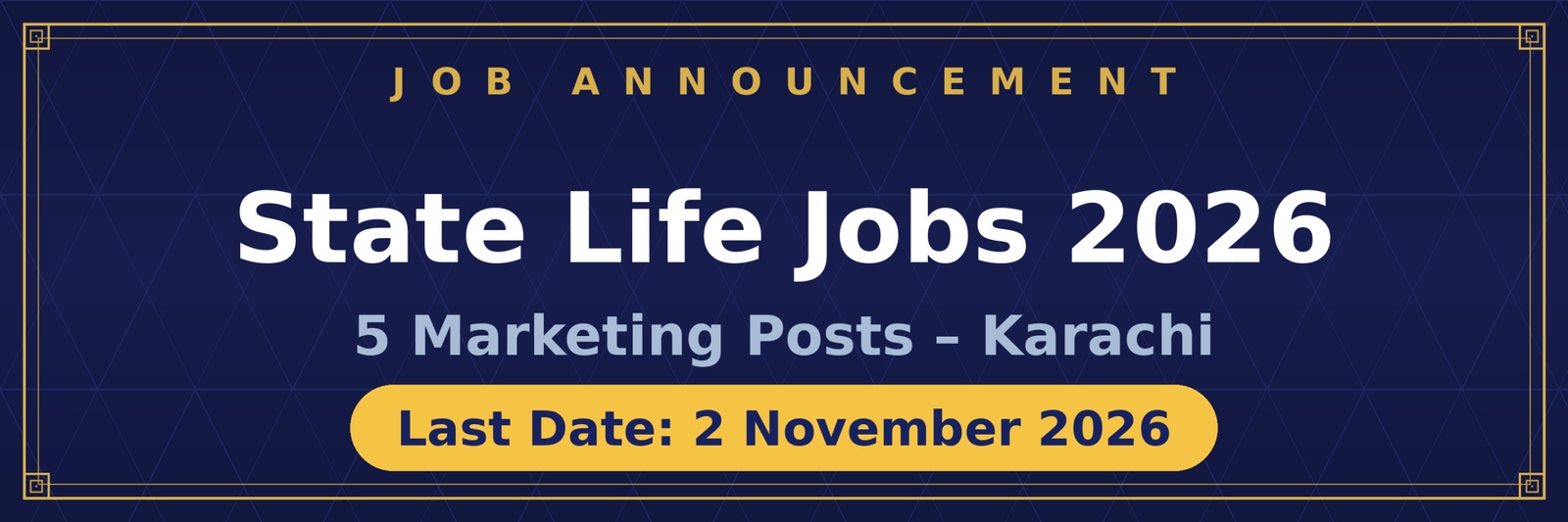 State Life Insurance Jobs 2026 Advertisement