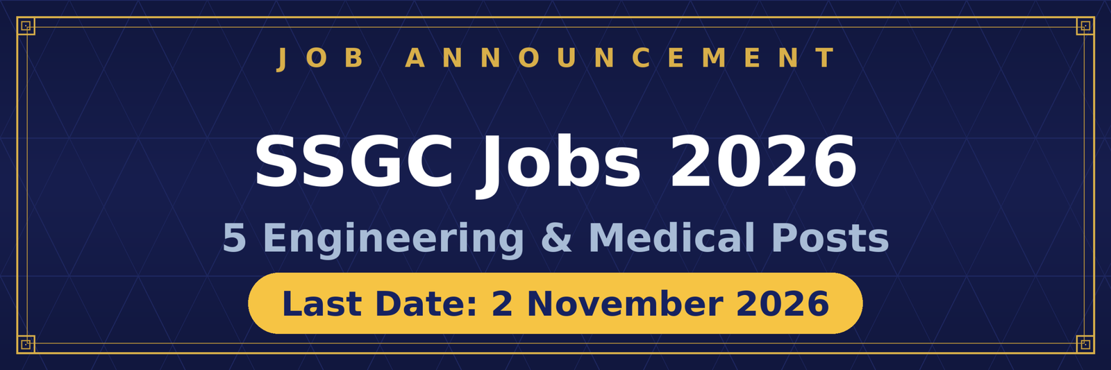 SSGC Jobs 2026 Advertisement