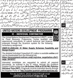 UNDP Consultancy 2026 Advertisement